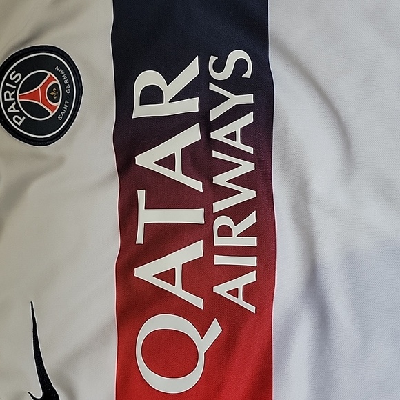 Nike PSG Paris Saint-Germain White Soccer Jersey Size Medium - Picture 5 of 10